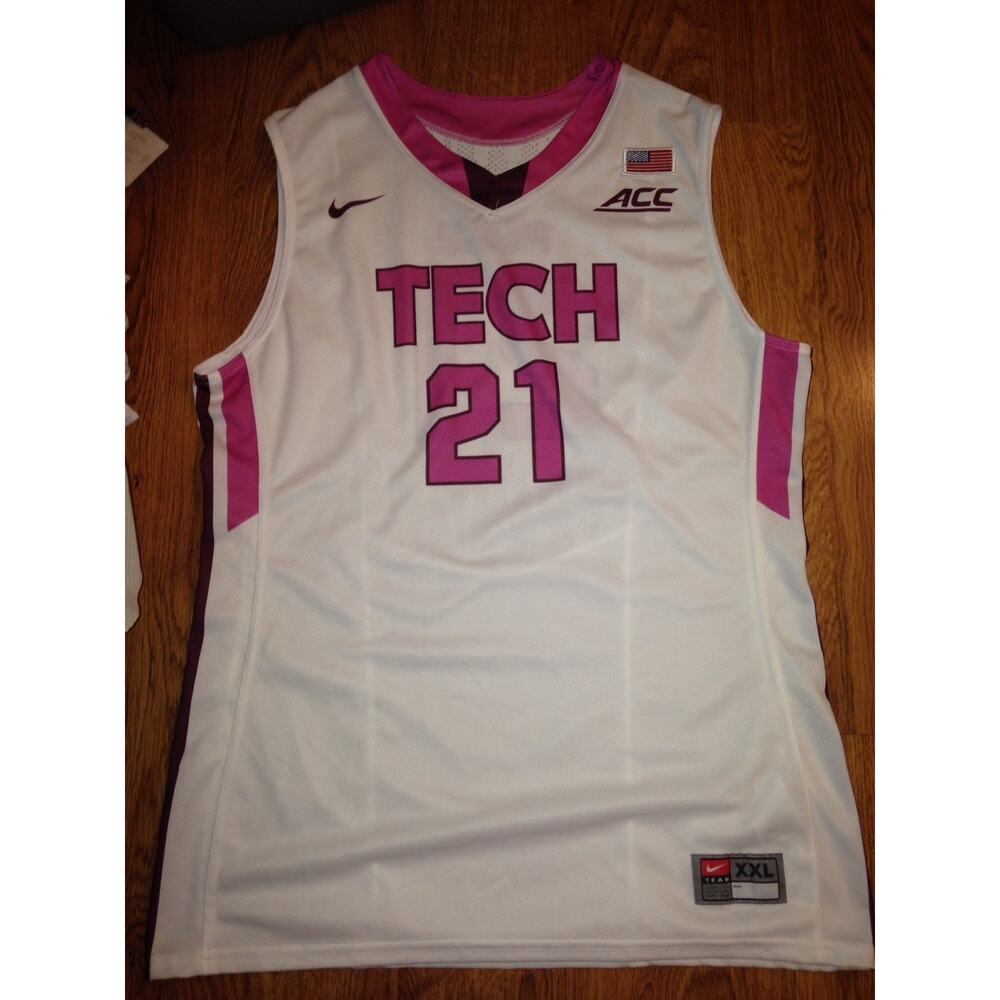 2015-16 Nike Virginia Tech Hokies #21 Satchel Pierce Game Worn Basketball Jersey